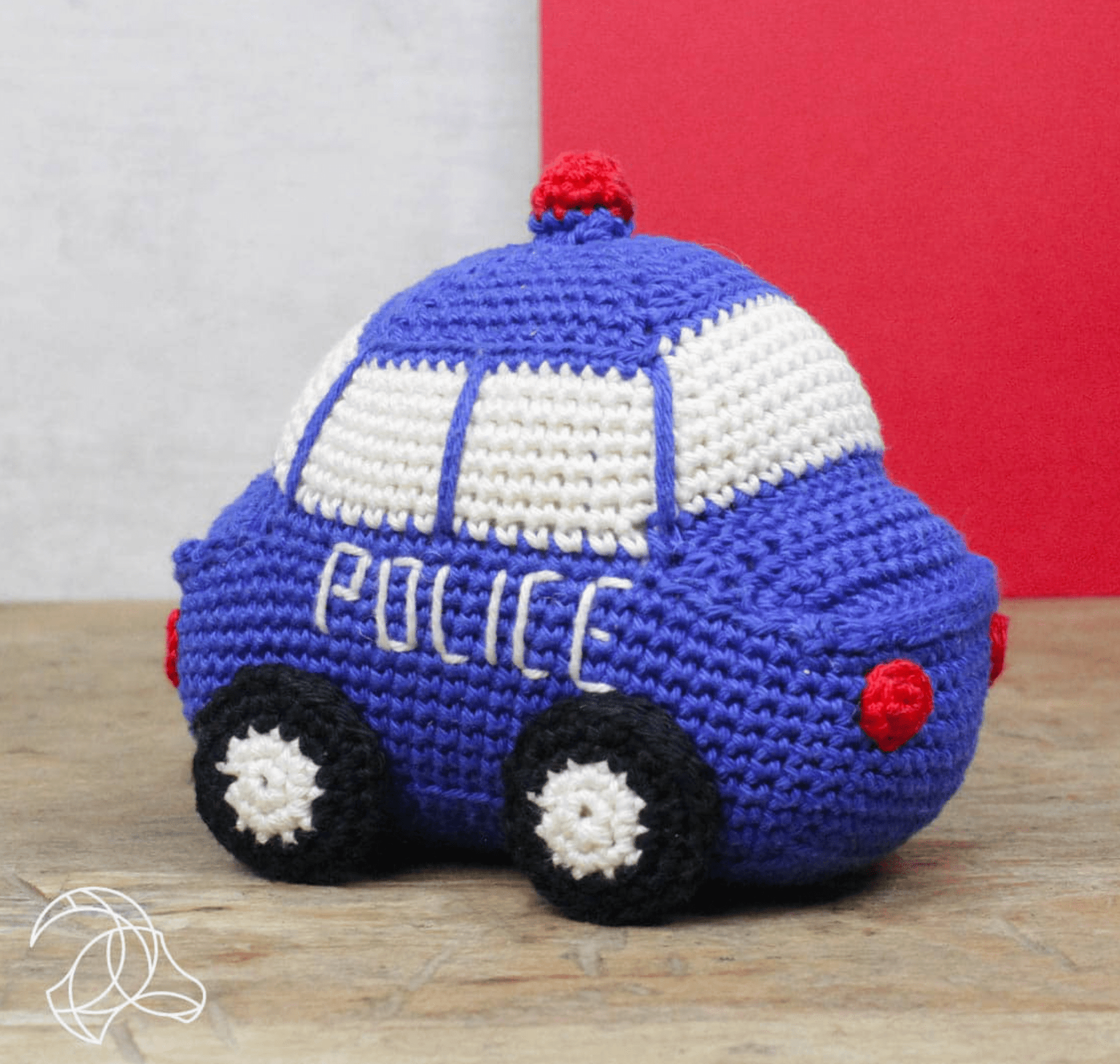 Diy Crochet Kit - Police Car Hardicraft Amigurumi Kit