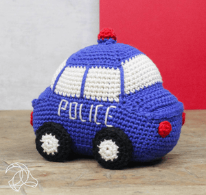 Diy Crochet Kit - Police Car Hardicraft Amigurumi Kit
