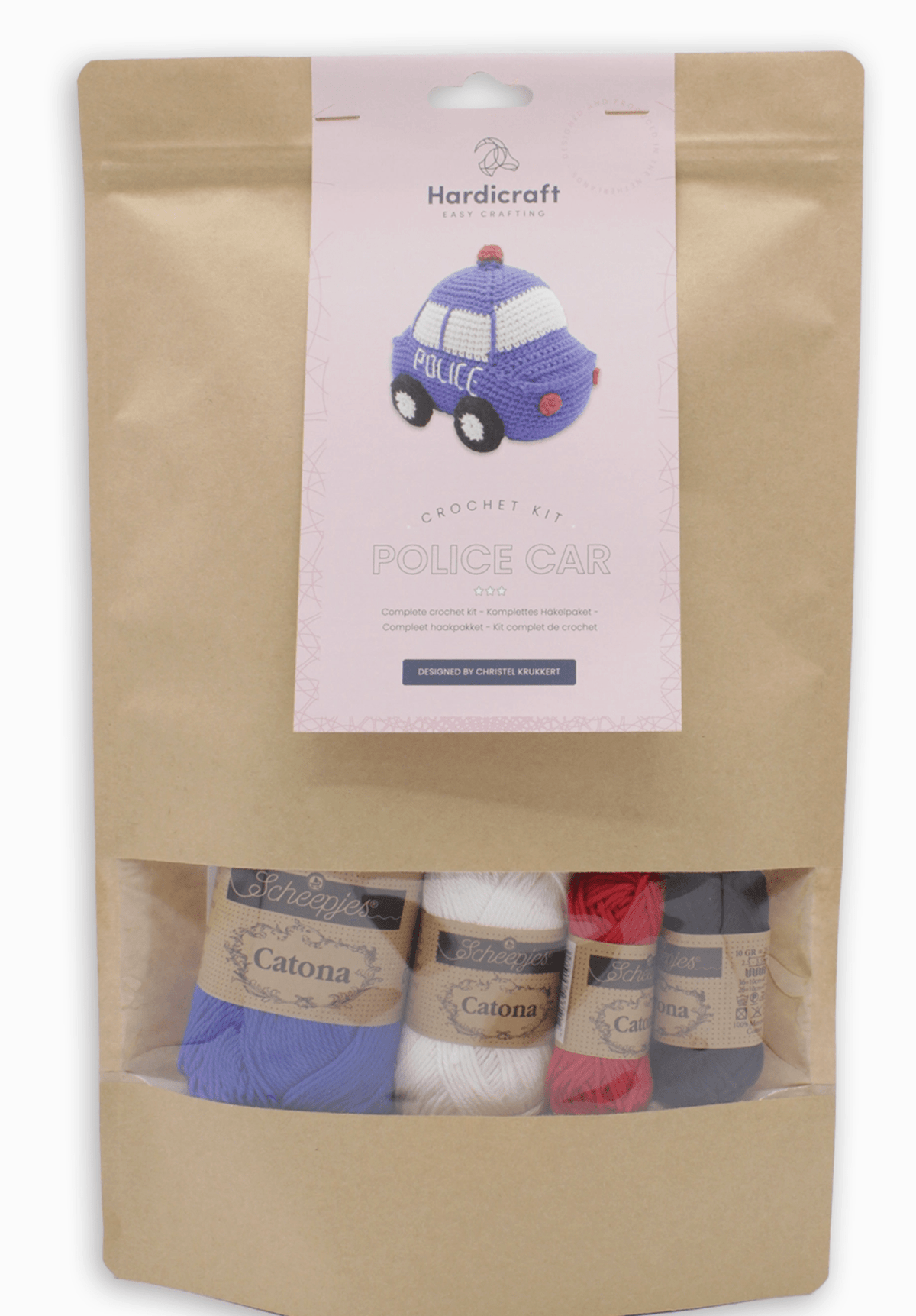 Diy Crochet Kit - Police Car Hardicraft Amigurumi Kit