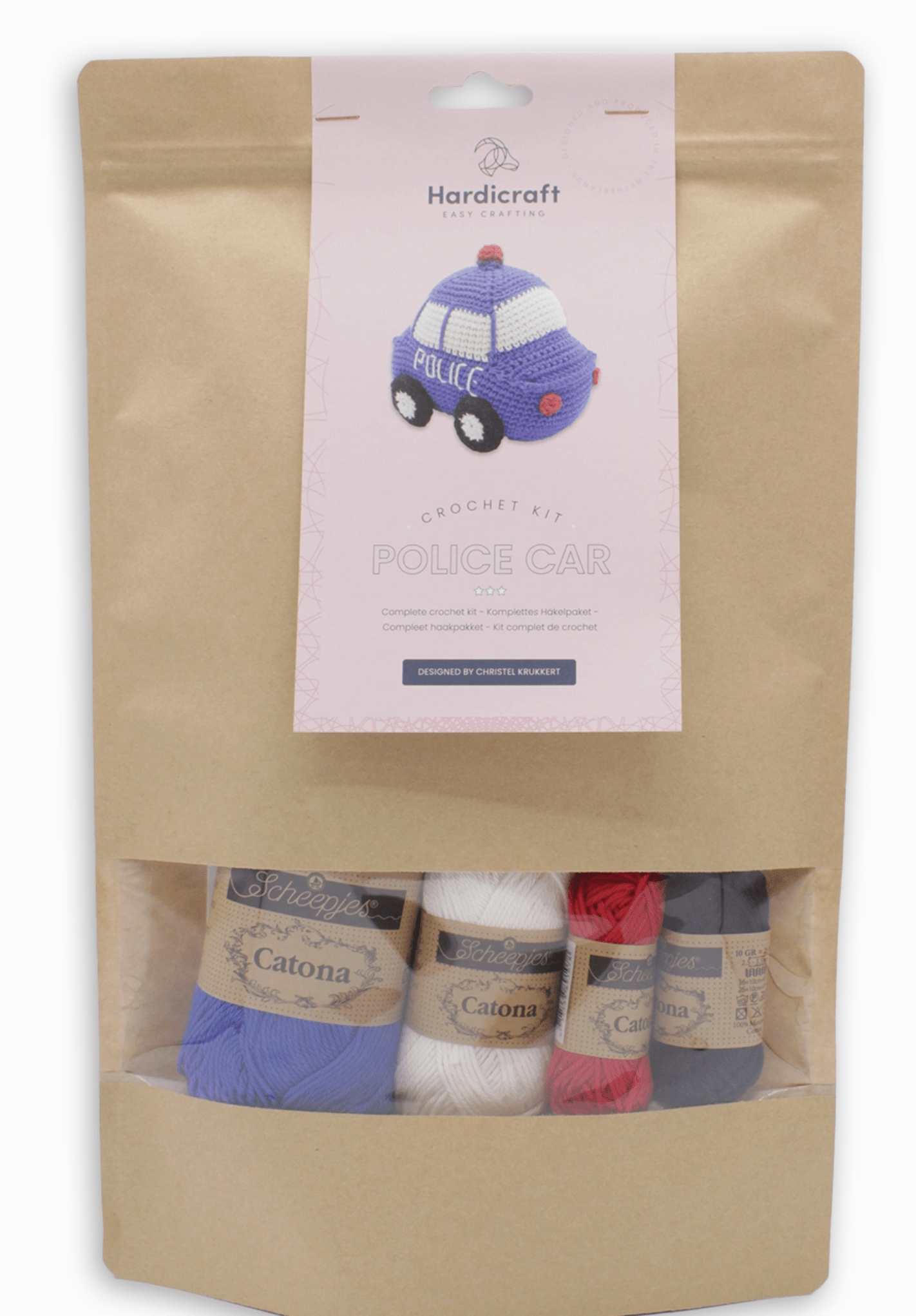 Diy Crochet Kit - Police Car Hardicraft Amigurumi Kit