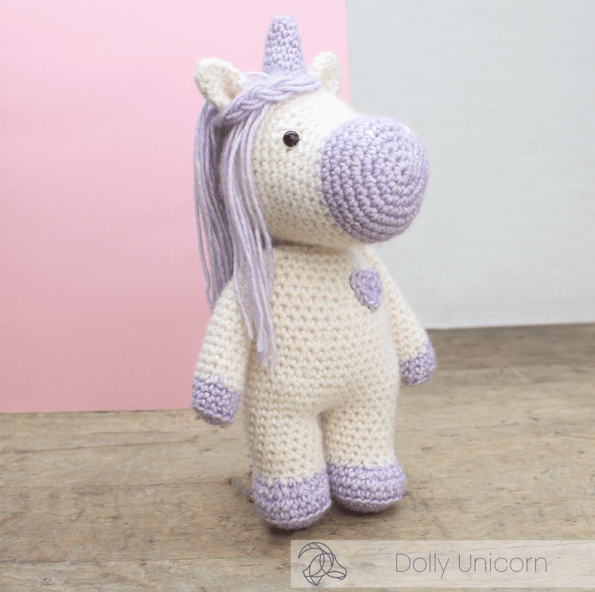 Diy Crochet Kit - Dolly Unicorn Hardicraft Amigurumi Kit