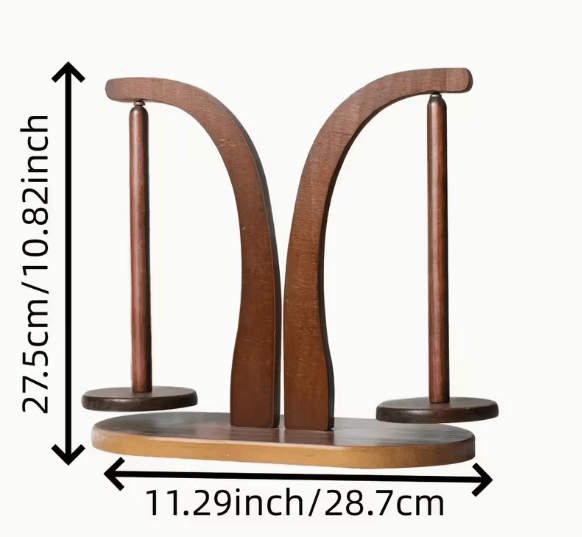 Double Curved Yarn Spinner/Holder with Stable Base