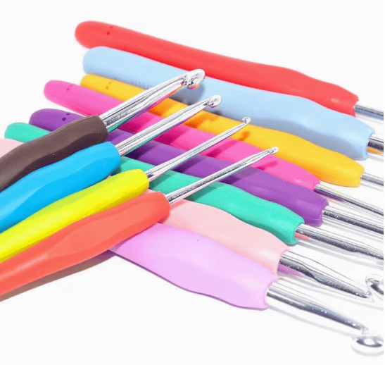 14 pce Soft Handle Aluminum Ergonomics Crochet Hook  Set