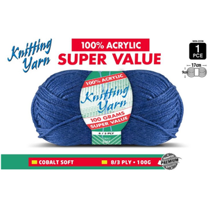 Yatsal Knitting Yarn 8 ply 100g Solid