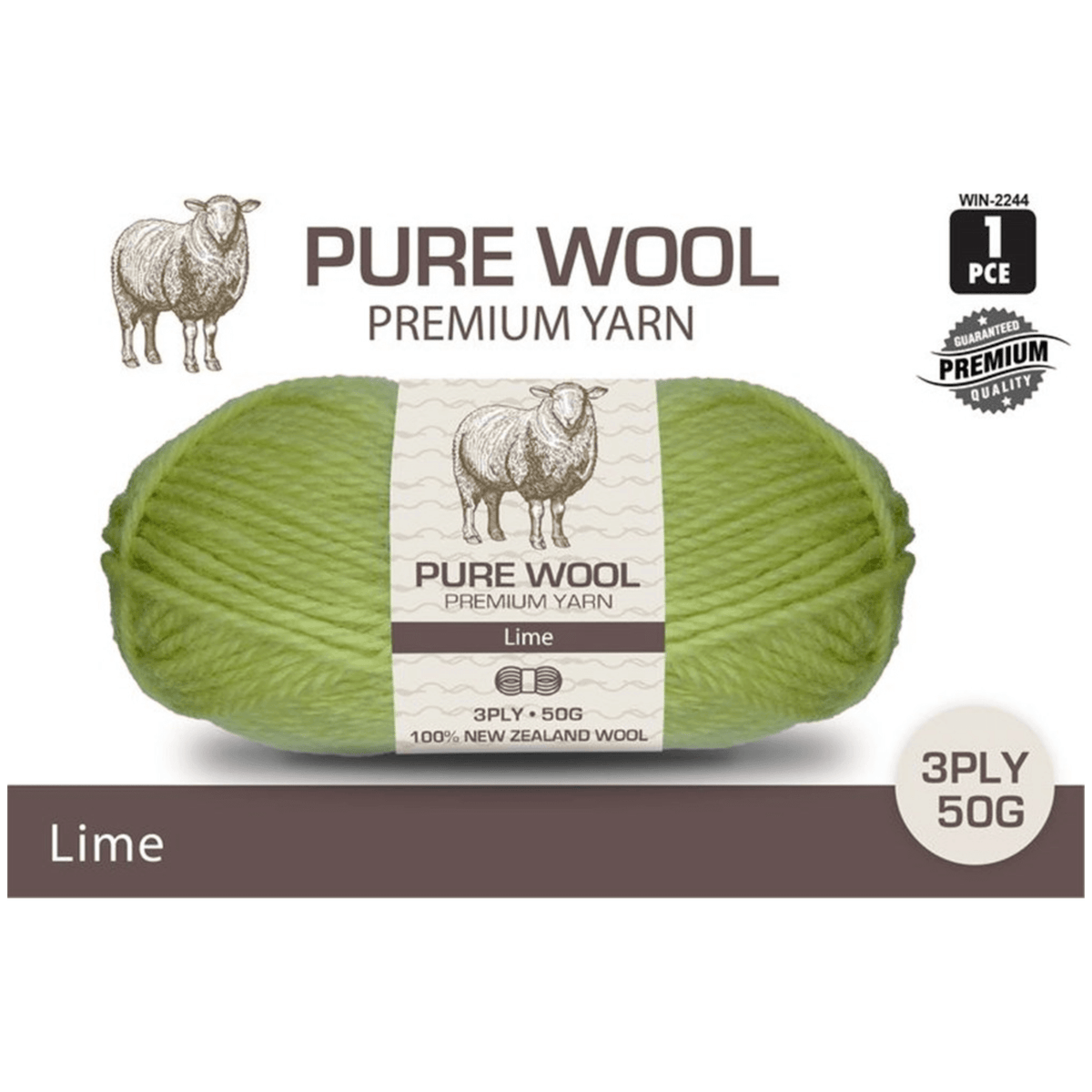 Pure Wool Premium Yarn 8PLY 50g 100% New Zealand Wool