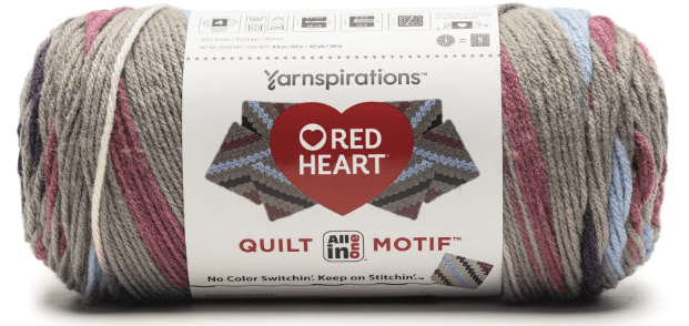Red Heart All In One Quilt Motif Yarn Sold As A Pack Of 3