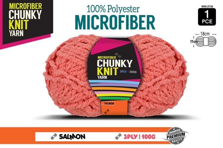 Microfibre Chunky Knit Yarn 3ply 100g