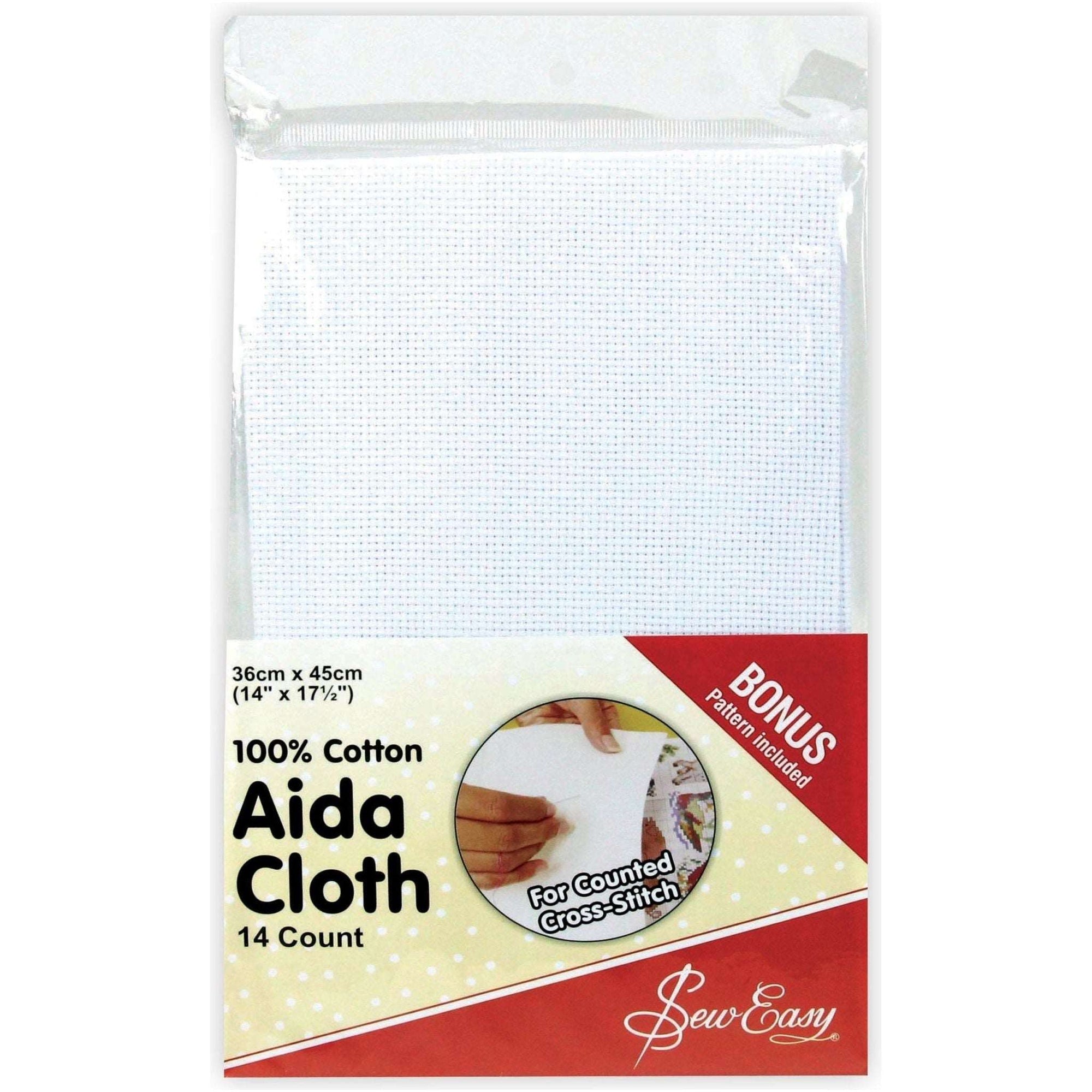 Aida Cloth 14 count 100% Cotton (white or ecru) - CRAFT2U