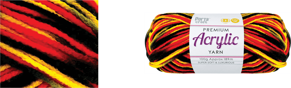 Portacraft Acrylic 8 Ply Yarn - Indigenous Colours