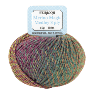 Heirloom Merino Magic Medley 8 ply 100% Wool