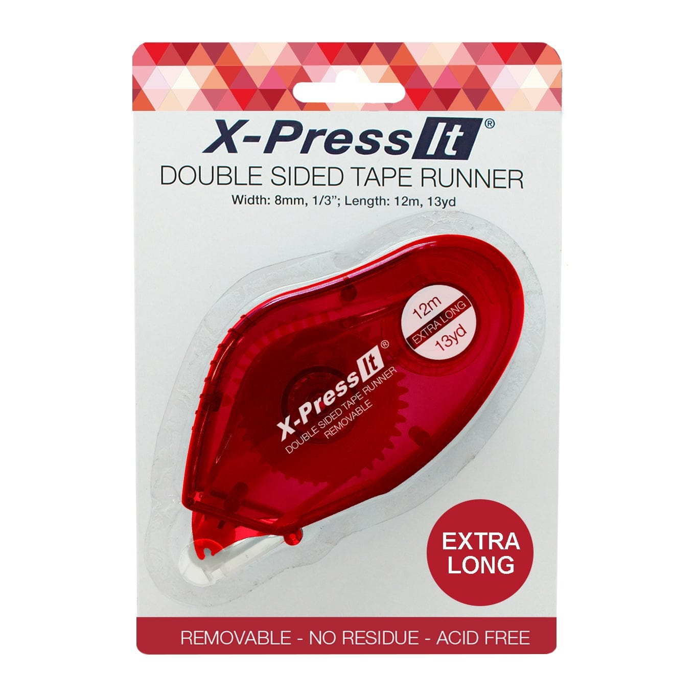X-Press It Double Sided Tape Runner 8mm x 12m Removable