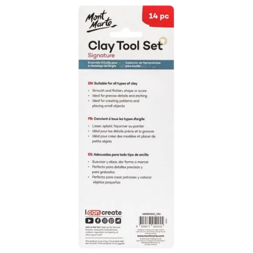 MM Plastic Clay Tool Set 14pc - CRAFT2U