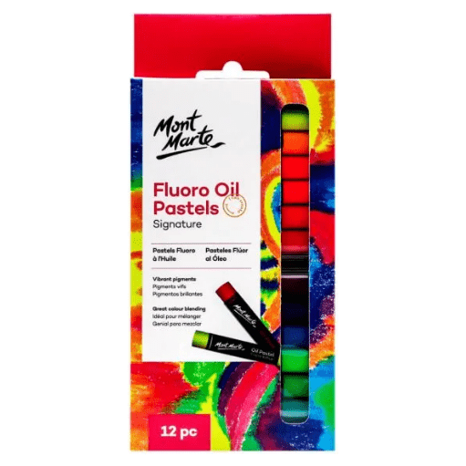 MM Fluoro Oil Pastels 12 piece