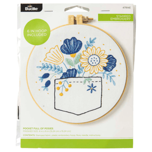 Pocket Full of Posies Stamped Embroidery Kit