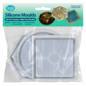 Coasters Mini Trays 3pk Silicone Moulds