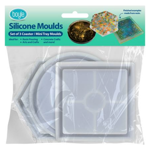 Coasters, Mini Trays 3pk Silicone Moulds - CRAFT2U