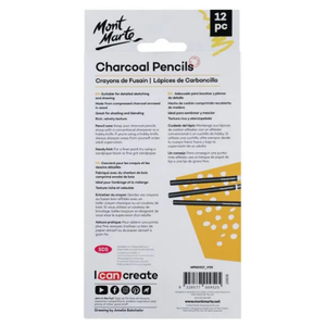 Charcoal Pencils 12pce - CRAFT2U