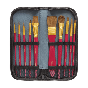 Watercolour Brush Set in Wallet 11pc