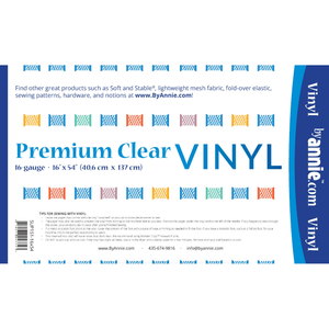 Premium Clear Vinyl By Annie - 16"x54" - CRAFT2U