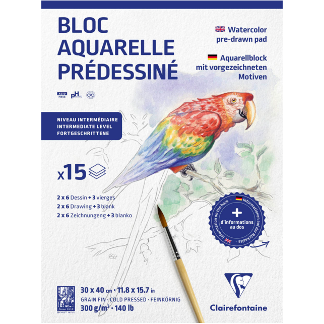 Watercolour Learning Pads - Claire Fontaine - CRAFT2U