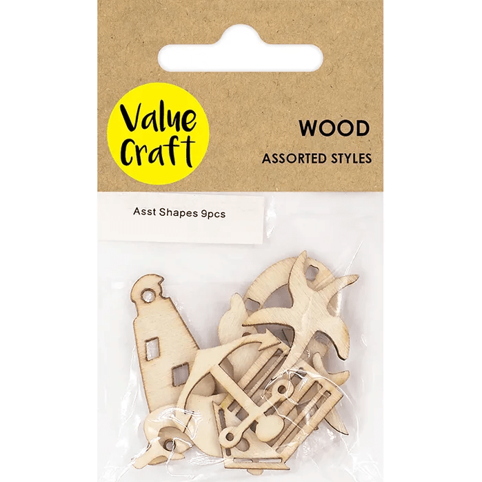 Craft Wood Shapes - Various Designs & Sizes