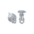 Earring Clip On with Holes Silver 2pc - CRAFT2U
