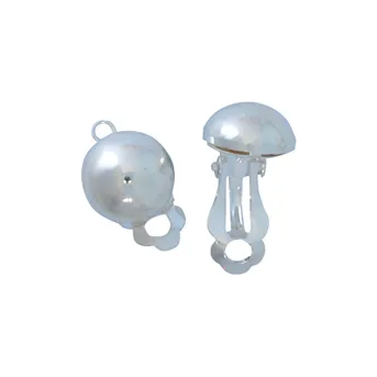 Earring Clip on Small Silver 2pc