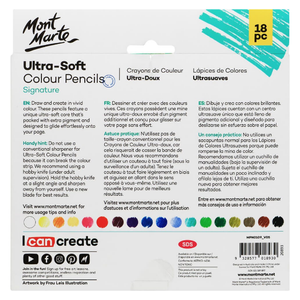 Ultra-Soft Colour Pencil Set 18 Piece - CRAFT2U