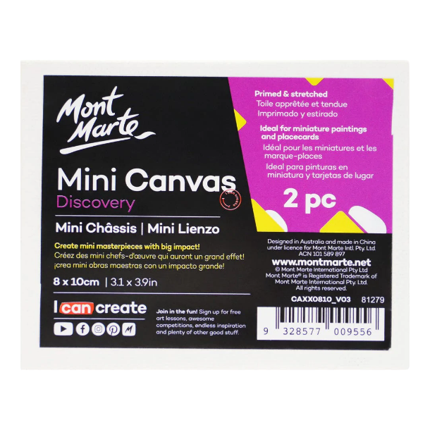 Mini Canvas 8x10cm 2pce - CRAFT2U