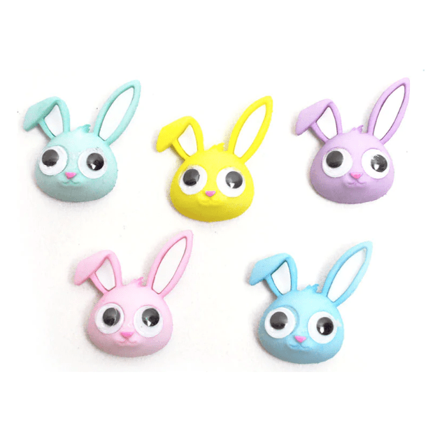 6PCS Cake Toppers Bunny Figurines for Cake Decorations Mini Plastic Rabbit  Toys for Kids Easter Small Rabbit Decor Bunnies Farm Animals Toy for
