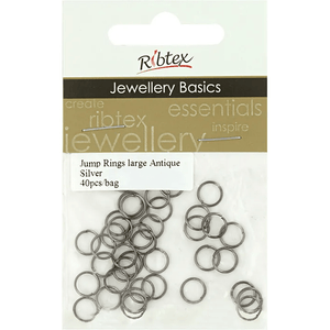 Jump Rings 7mm Ribtex 40pc - 8 colours - CRAFT2U