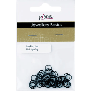 Jump Rings 7mm Ribtex 40pc - 8 colours - CRAFT2U