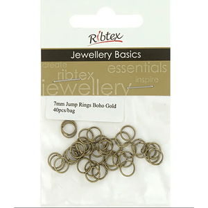 Jump Rings 7mm Ribtex 40pc - 8 colours - CRAFT2U