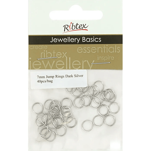 Jump Rings 7mm Ribtex 40pc - 8 colours - CRAFT2U