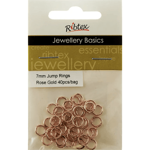 Jump Rings 7mm Ribtex 40pc - 8 colours - CRAFT2U