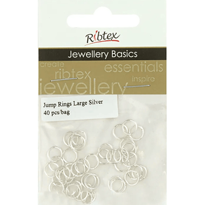 Jump Rings 7mm Ribtex 40pc - 8 colours - CRAFT2U