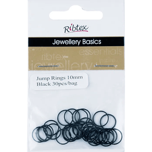 Jump Rings 10mm Ribtex 30pc - 8 colours - CRAFT2U