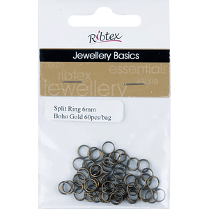 Split Rings 6mm 60pc Ribtex - 8 colours - CRAFT2U