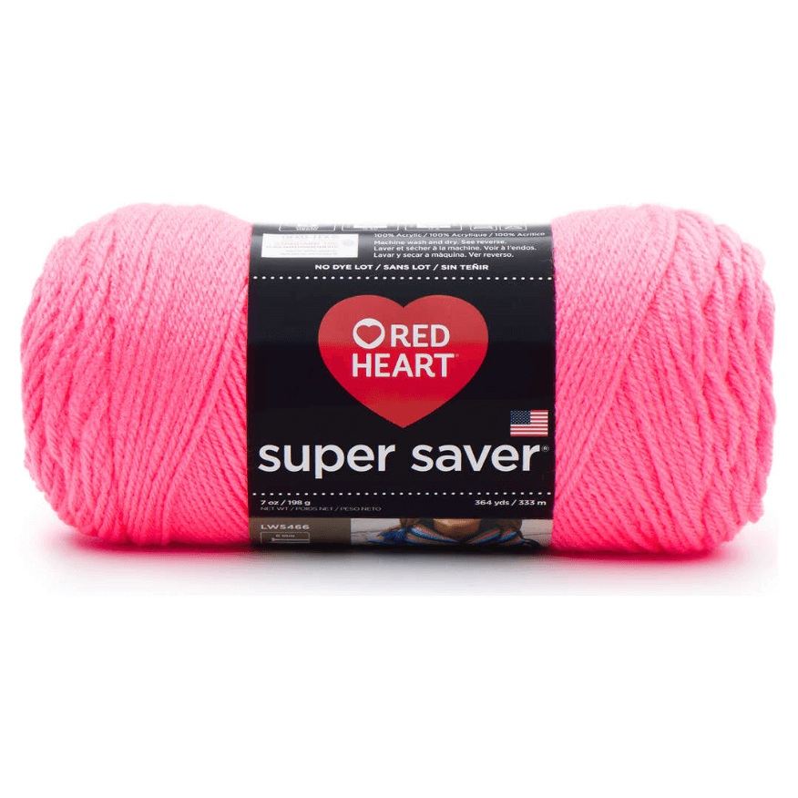 Red Heart Super Saver Yarn - Pretty 'n Pink