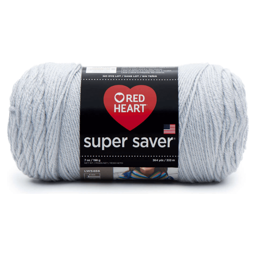 RED HEART Super Saver Yarn, Grey Heather