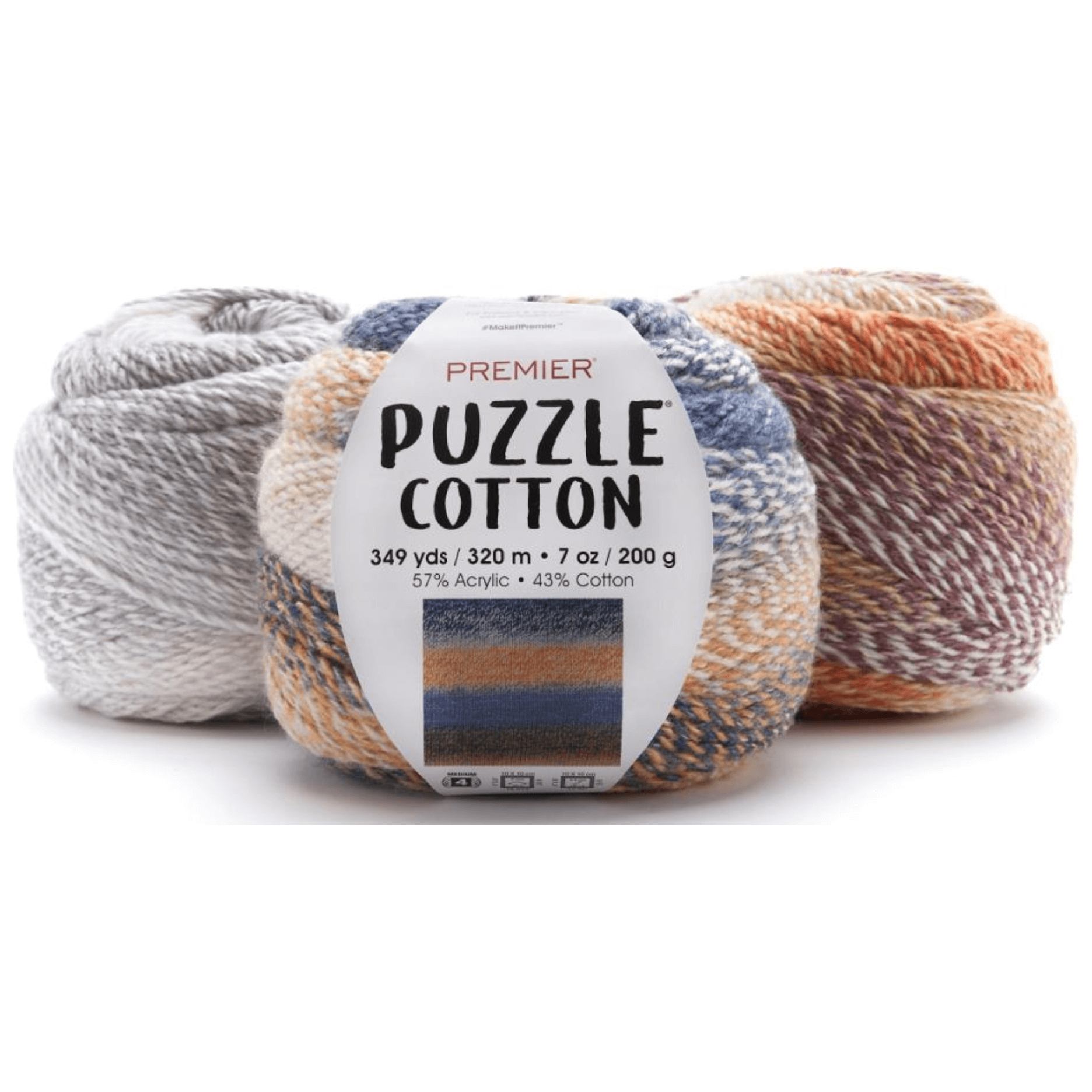 Premier Puzzle Cotton Yarn Sold As A 3 Pack