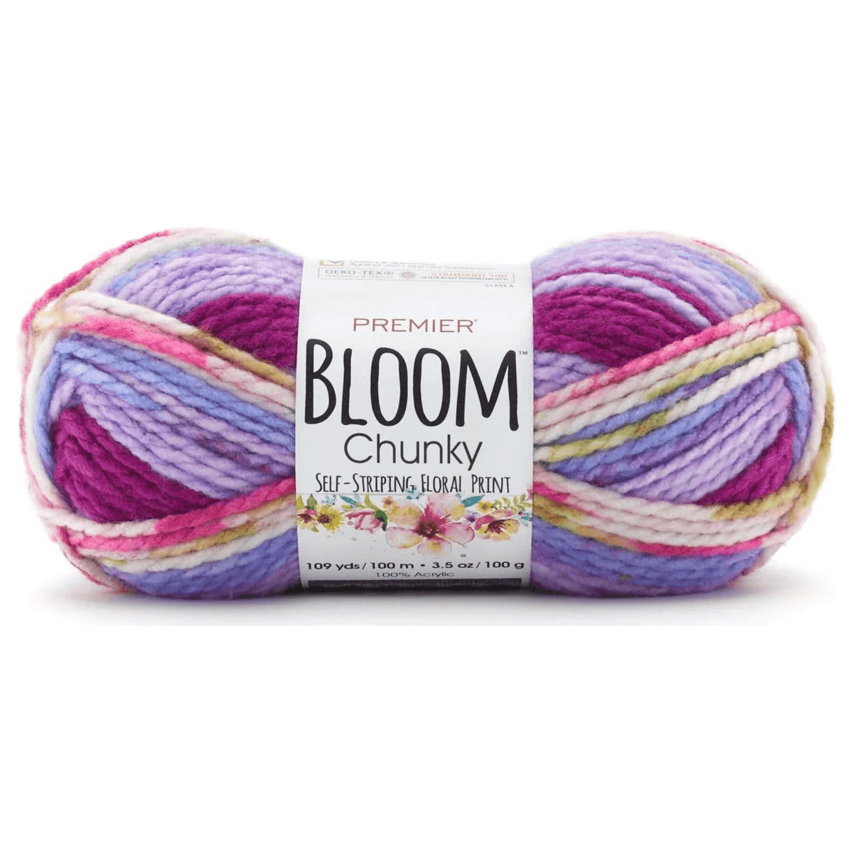  Premier Yarns Bloom Chunky Yarn, Self-Patterning Yarn for  Crocheting and Knitting, Snapdragon, 3.5 oz, 109 Yards