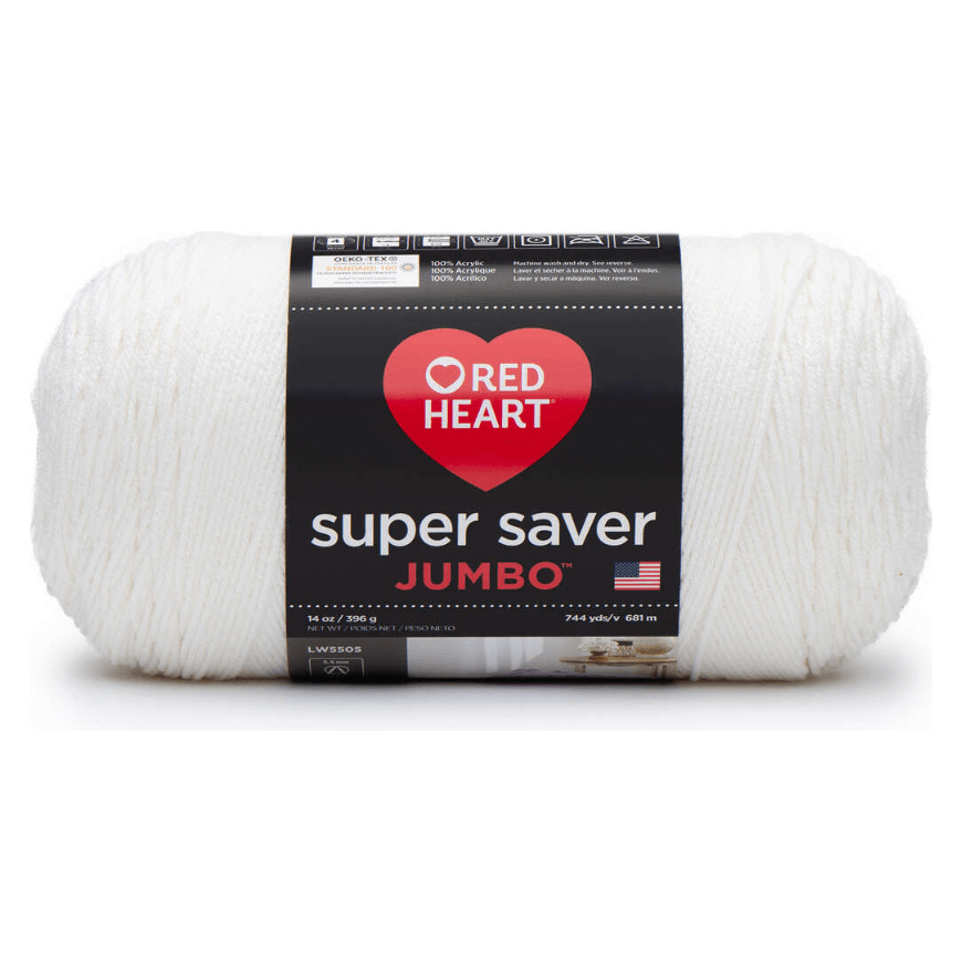 Red Heart Super Saver Jumbo Yarn - Soft White