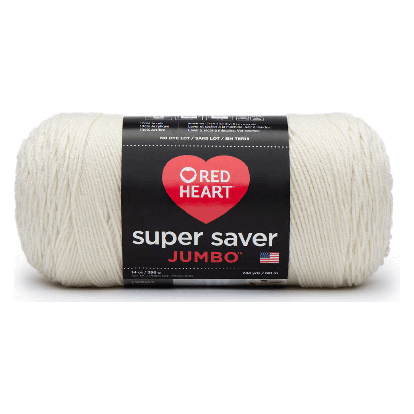 RED HEART Super Saver Jumbo Yarn, White