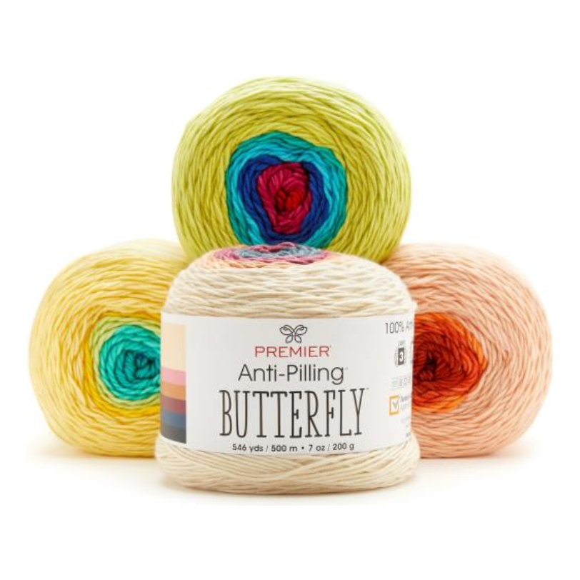 Premier Butterfly Yarn  ( 16 Colours ) - CRAFT2U