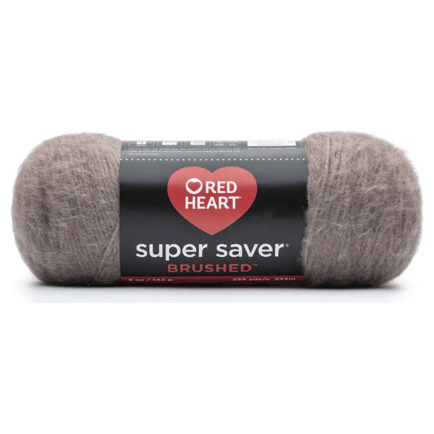 Red Heart Super Saver Brushed Yarn-Soft Mink