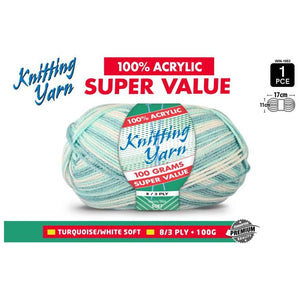 Yatsal Knitting Yarn 8 ply 100g Multicolour (33 VARIANTS) - CRAFT2U