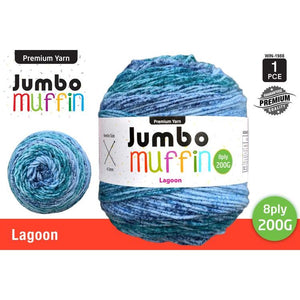 Yatsal Jumbo Muffin Cake Yarn 8Ply 200g (42 VARIANTS) - CRAFT2U