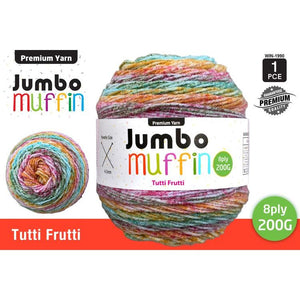 Yatsal Jumbo Muffin Cake Yarn 8Ply 200g (42 VARIANTS) - CRAFT2U