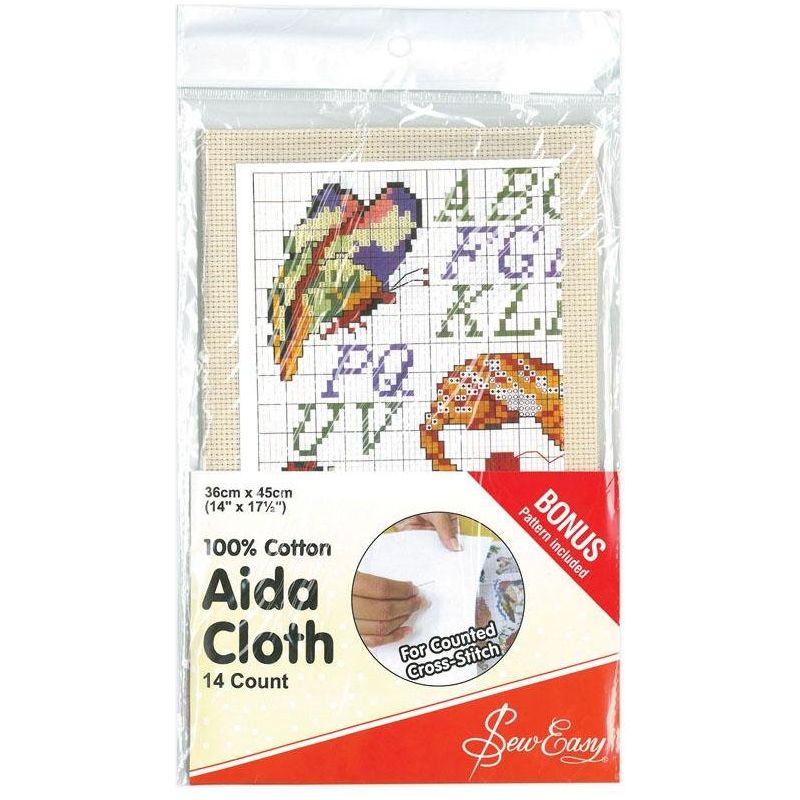 Aida Cloth 14 count 100% Cotton (white or ecru) - CRAFT2U